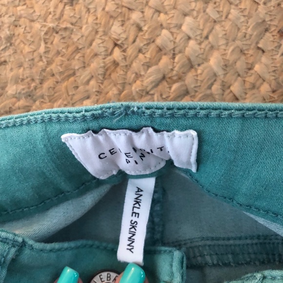 Green/ teal jeans - Picture 2 of 3